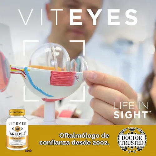 Vista 5 de Viteyes AREDS 2 Fórmula Clásica de Salud Macular en Cápsulas Blandas, Vitamina para la Salud Ocular y Protección de la Visión, Bajo en Zinc