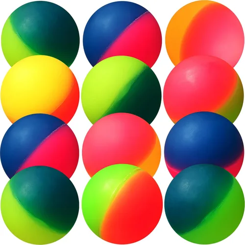 Vista 3 de Jumbo Super Bouncy Balls (Pack) - 2.35-Inch Assorted Color Rubber Balls