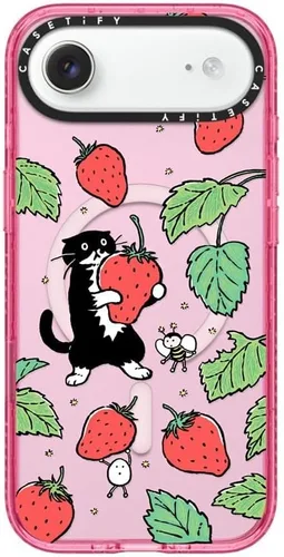 Vista 37 de CASETiFY Impact iPhone Air Case [Delgada/Compatible con Magsafe / 8.2 ft. Protección contra Caídas de Grado Militar 4X] - Lazos - Rosa Arcos