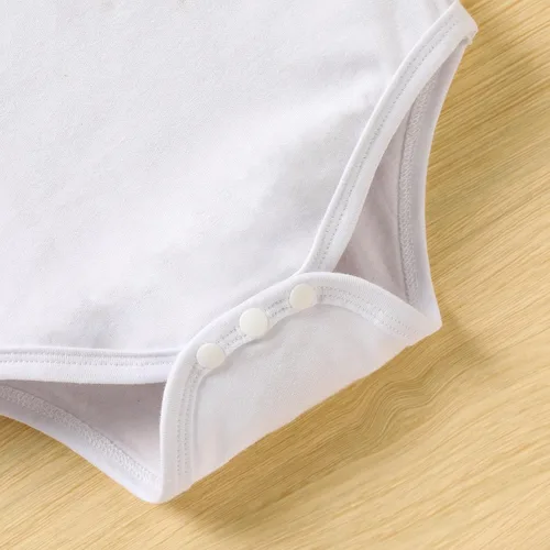 Vista 6 de Conjunto de ropa de manga corta con tirantes ajustables en Y para bebé, para el primer cumpleaños