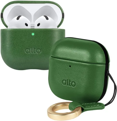 Vista 14 de alto Funda de Cuero Italiano Compatible con AirPods Pro 2ª Generación 2022 Mujeres Hombres Carcasa Rígida Protectora Soporta Carga Inalámbrica LED