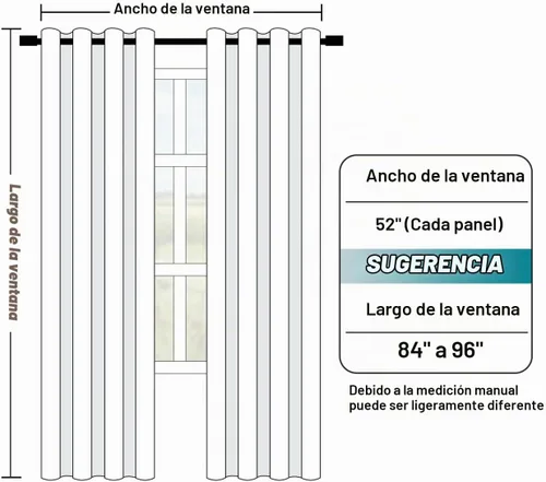 Vista 6 de SimpleHome - Cortinas de lino blanco crema para sala de estar, 84 pulgadas, 2 paneles