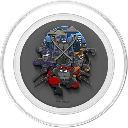 Vista 2 de Teenage Mutant Ninja Turtles Grupo Shot Dark Retrato PopSockets PopGrip: agarre intercambiable para teléfonos y tabletas PopSockets MagSafe PopGrip