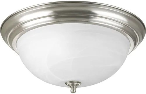 Vista 25 de Progress Lighting 2-Light Ceiling Light, Flush Mount Ceiling Light Fixture for Interior Kitchen Lights, Hallway, Bedroom, Living Room, 13-1/4