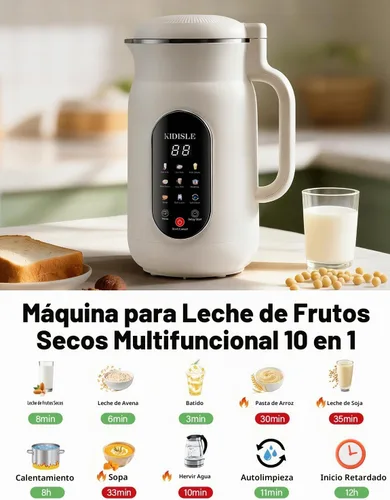 Vista 2 de KIDISLE Máquina para hacer leche de nueces 10 en 1 y máquina de sopa