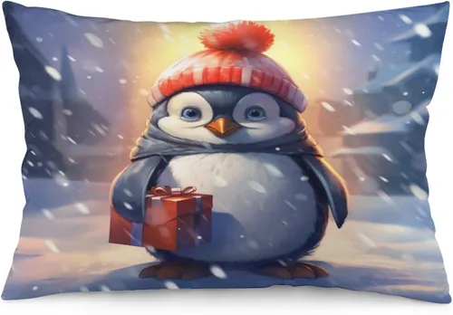 Vista 30 de Fundas de almohada de primavera con bonitos muñecos de nieve, fundas de almohada rústicas para vacaciones, funda de almohada tamaño Queen
