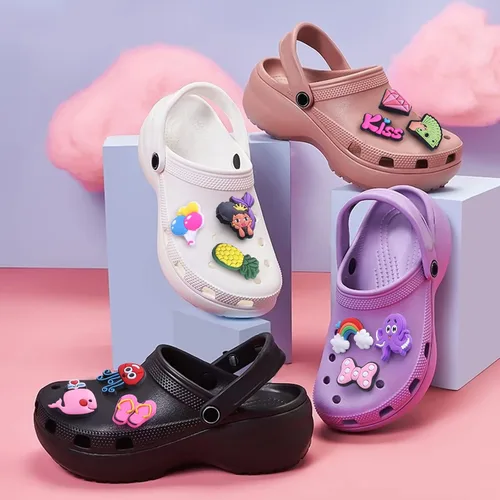 Vista 5 de 50 dijes aleatorios para zapatos para decoración de cocodrilos, diferentes estilos mixtos, lindos dijes para zapatos para niñas, niños y adultos