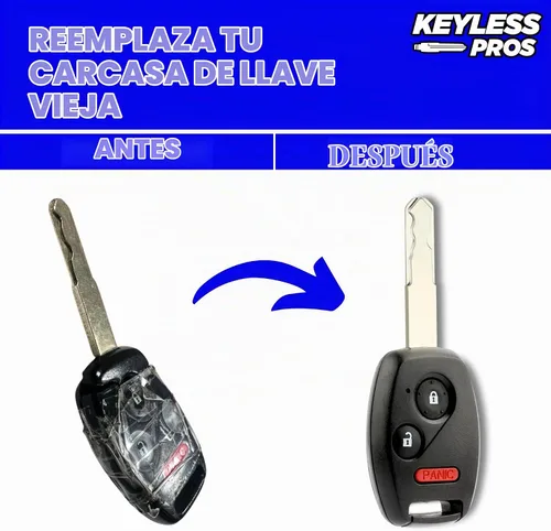 Vista 7 de 3-BTN Cover Case Remote Key Fob Shell Kit para Honda