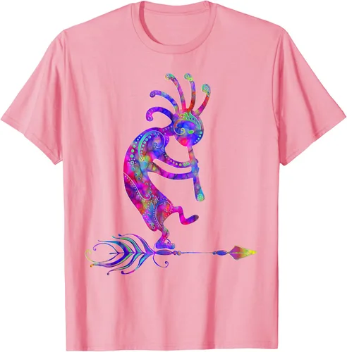 Vista 82 de Native American Kokopelli With Feather 2 - Camiseta Fan Fun, Negro, S