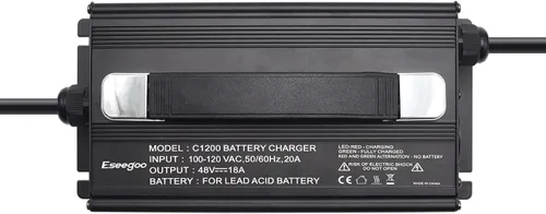 Vista 3 de Cargador de batería de 48 voltios y 18 amperios compatible con Club Car para carros de golf de 48 voltios con enchufe redondo de 3 pines
