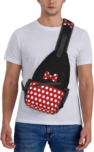 Vista 7 de Red Spider Pecho Sling Bag Casual Para Mujeres y Hombres Crossbody Sling Mochila Bandolera Bolsa De Hombro Para Viajes Senderismo Gimnasio