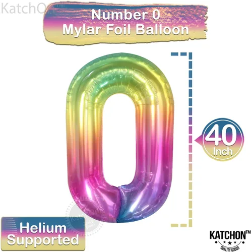 Vista 5 de Globos gigantes del número 60 para cumpleaños de niña – 40 pulgadas Globo arcoíris 60 para decoraciones de cumpleaños 60 para niñas Globos