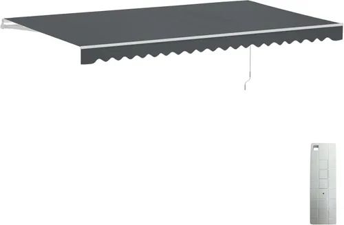 Vista 70 de Toldo Aleko retráctil, motorizado, para patio Gris