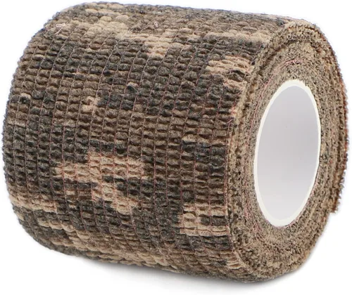 Vista 6 de DROK 4/10 Rollos de Cinta de Camuflaje Autoadhesiva, Vendaje de Camuflaje para Deportes al Aire Libre, Escalada, Camping, 2/3 Pulgadas x 4.5 Metros