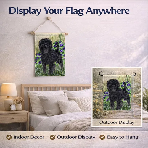 Vista 7 de Caroline's Treasures SS8151GF Affenpinscher - Bandera decorativa para jardín, jardín, jardín, jardín, bandera, bandera, decoración para patio