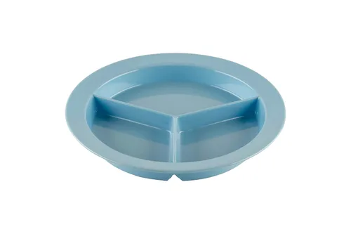 Vista 28 de G.E.T. CP-530-T Tan 9" 3-Compartment Plate, Break Resistant Dishwasher Safe Melamine Plastic, Supermel Collection (Pack of 12)