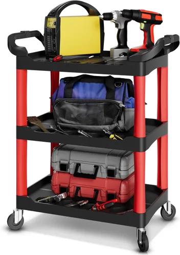 Vista 9 de Auto Dynasty Carrito utilitario plegable de 3 niveles con ruedas