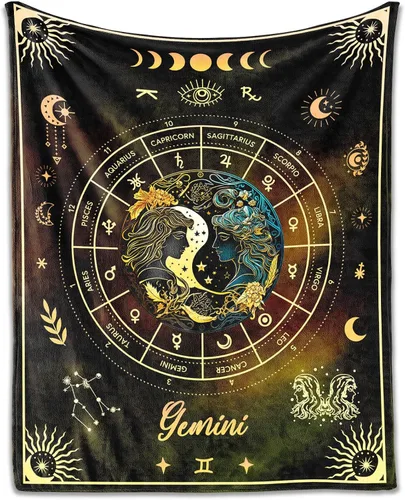 Vista 24 de Manta Acuario para Regalos, 40" x 30" Manta Rectangular de Franela del Zodiaco Acogedora, Regalo para Niños Niñas Adolescentes Mujeres Hombres