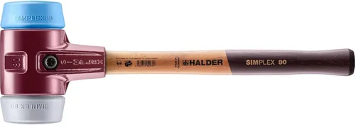 Vista 9 de Halder 3013.040 Simplex 21 oz Martillo de cara suave, caucho azul/caras de goma grises