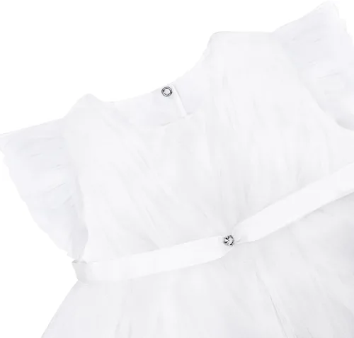Vista 5 de Lilax Vestido de tul con volantes para bebé, conjunto de regalo de tutú en capas