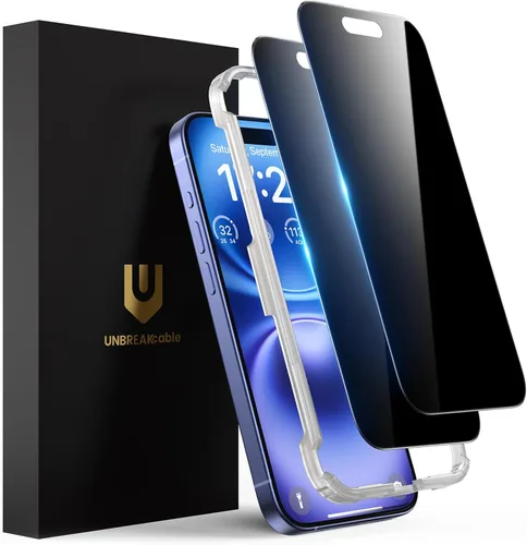 Vista 18 de UNBREAKcable Paquete de 2 protectores de pantalla de privacidad para iPhone 11 Pro Max/Xs Max, vidrio templado inastillable