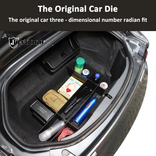 Vista 3 de Divisor de caja de almacenamiento de carga para maletero de automóvil para Mazda MX-5 ND 2015-2023 Divisores de maletero ABS Negro Divisores
