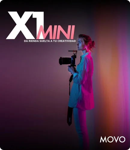 Vista 7 de Movo X1-Mini - Micrófono de video tipo escopeta para cámara - Micrófono de cámara analógico/digital de 3.5mm/USB-C supercardioide para DSLR, iPhone