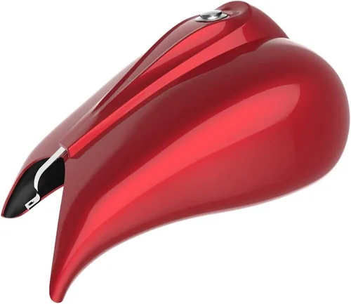 Vista 123 de Cubiertas de tanque estiradas con consola de tablero y tapa de tanque de combustible, cubiertas de combustible de galón para Harley Touring Whisky