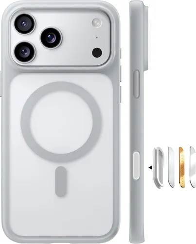 Vista 18 de TORRAS Funda magnética más fuerte y a prueba de golpes para iPhone 18 Pro Morado borgoña.