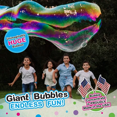 Vista 3 de WOWmazing Kit Grab-N-Go: Incluye varita, concentrado de burbujas gigante, cubo y folleto de consejos y trucos Juguete al aire libre para niños