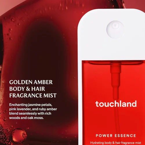 Vista 2 de Touchland Fragancia hidratante de ámbar dorado para cuerpo y cabello