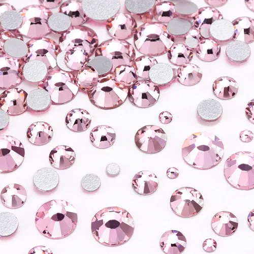Vista 11 de Dowarm 2650 unidades de pegamento de diamantes de imitación de cristal con parte trasera plana, 6 tamaños de 0.059 in, 0.079 in, 0.110 in, 0.189 in