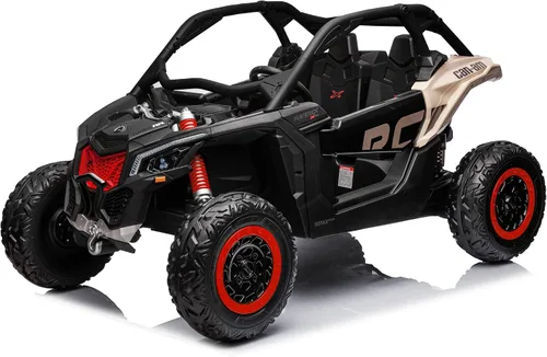 Vista 10 de 24V CAN-AM Maverick X3 con licencia de 2 plazas para niños UTV Rojo