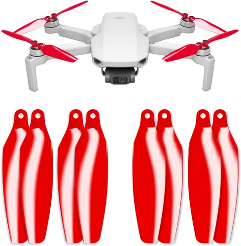 Vista 2 de Master Airscrew Bundle - Hélices Stealth para DJI Mini 2, Mini 2 SE, Mini SE y Mini 4K - Rojo + Azul