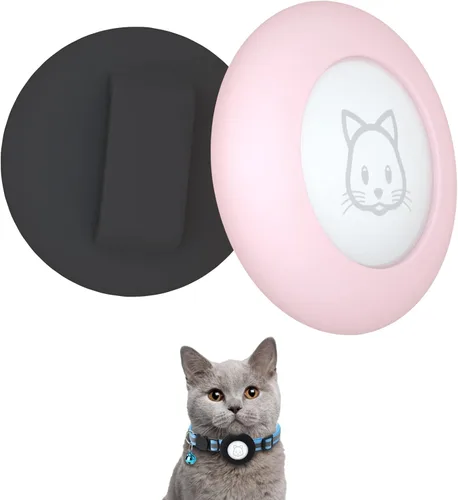 Vista 7 de SimpleThings Air-tag - Soporte para collar de gato, funda protectora de silicona para mascotas para Air-tag, paquete de 2 fundas impermeables