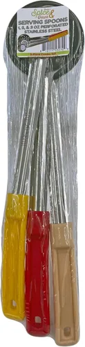 Vista 9 de Cucharas de servicio con control de porciones de acero inoxidable Paquetes combinados (1oz, 2oz, 3oz sólido)