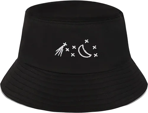 Vista 25 de XYIYI - Sombrero de pescador de algodón con bordado de moda, sombrero de cubo de playa para mujeres y niñas