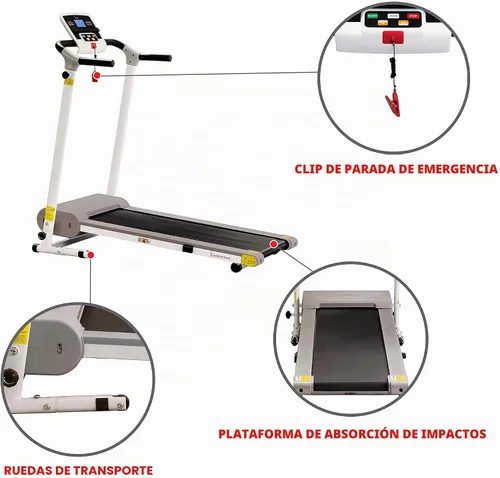 Vista 4 de Sunny Health & Fitness Treadpad Slim Walking Pad Treadmill with Handlebars