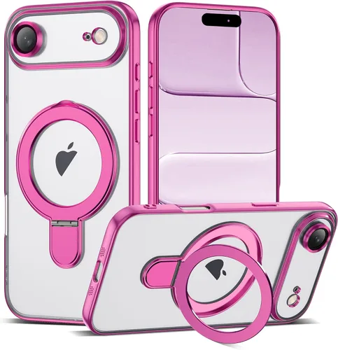 Vista 69 de Funda compatible con iPhone 12 con soporte de anillo magnético invisible [compatible con Mag-Safe] [Protector completo de lente de cámara] Funda