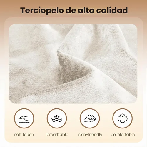 Vista 10 de FiveWillowise Silla cruzada con brazos abatibles, cómoda silla de oficina Terciopelo beige