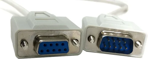 Vista 5 de Cable de extensión serie para ratón/monitor de 6 pies DB9 M/f Blanco