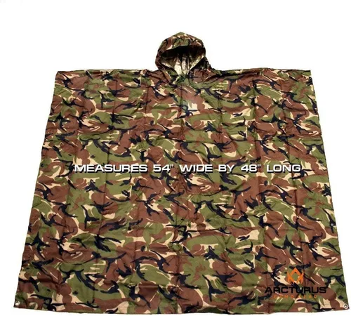 Vista 6 de Arcturus - Poncho ligero de nailon Ripstop con capucha ajustable