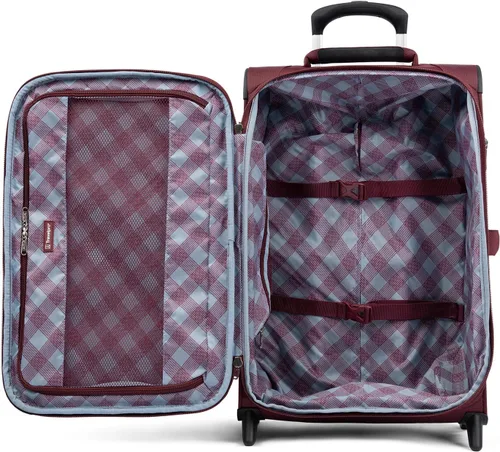 Vista 5 de Travelpro Maxlite 5 Softside - Equipaje vertical expandible de 2 ruedas, maleta ligera, para hombres y mujeres, Borgoña