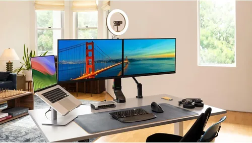 Vista 2 de Kensington Cámara web W2050 Pro 1080p Auto Focus Pro con micrófono estéreo dual para videoconferencias, control de software, obturador