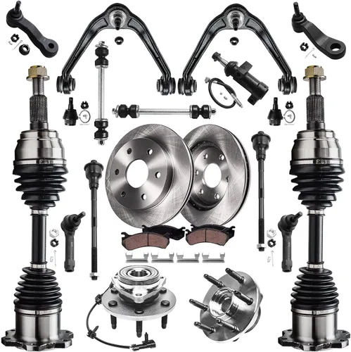 Vista 13 de Detroit Axle - Kit de suspensión delantera 4WD para Nissan Frontier Pathfinder Xterra, 2 cubos de rodamientos de ruedas, 2 brazos de control
