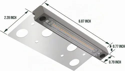 Vista 3 de GKOLED Luz Hardscape, luces de pared de pavimentadora, iluminación de paso de 6.8 pulgadas, chips LED integrados de 4 W 2700 K, carcasa de aluminio