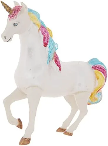 Vista 3 de Adorno de unicornio navideño de cristal