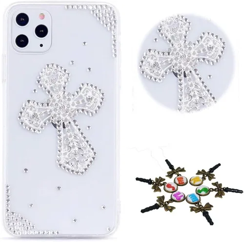 Vista 11 de Sparkle - Funda para teléfono compatible con Samsung Galaxy Z Flip 2 5G - Elegante - Funda 3D hecha a mano con diseño de diamantes de imitación