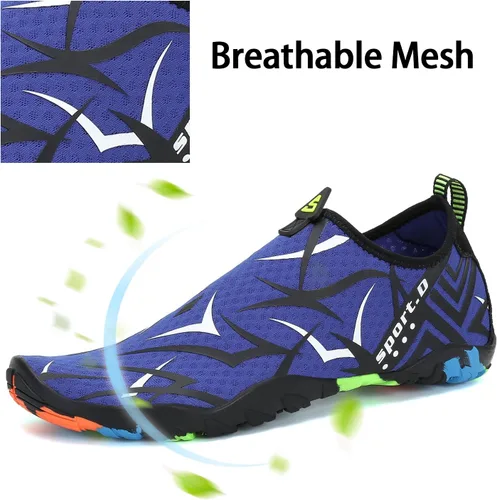 Vista 2 de Zapatos de agua para hombre y mujer, zapatos acuáticos descalzos, de secado rápido, para playa, natación, buceo, kayak, surf, deportes acuáticos