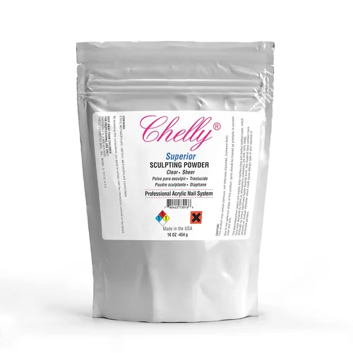 Vista 6 de Chelly Superior - Polvo para esculpir profesional acrílico para uñas, sistema de uñas transparente rosa rubor rosa medio, 16 onzas, 16.01 oz